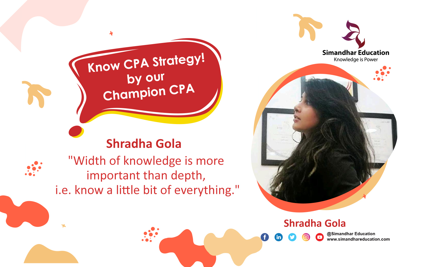 Common Study Tips for all Sections in the CPA Exam – Shared by Shradha Gola