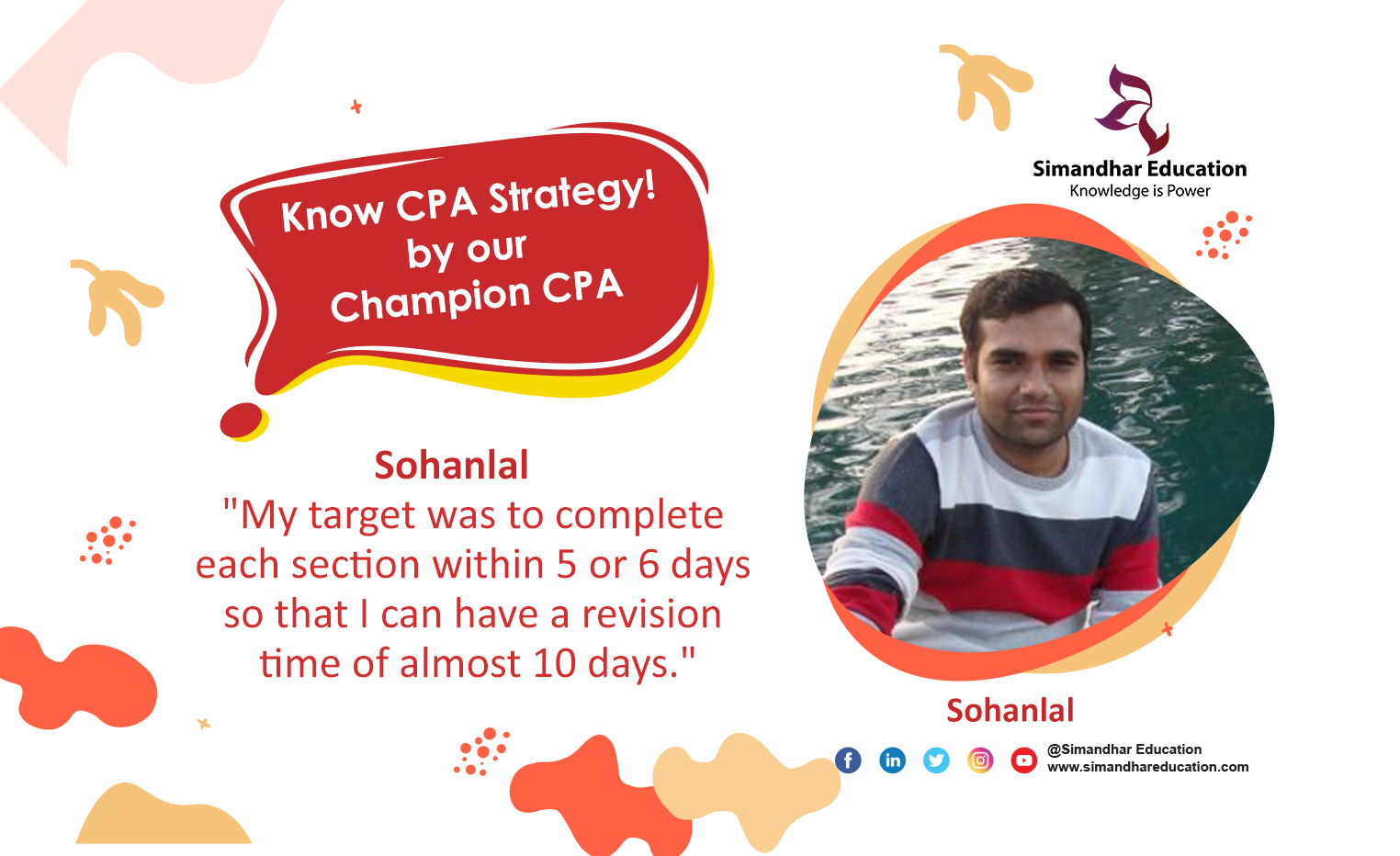 CPA exam study strategy & preparation tips – Shared by Sohanlal Agarwal