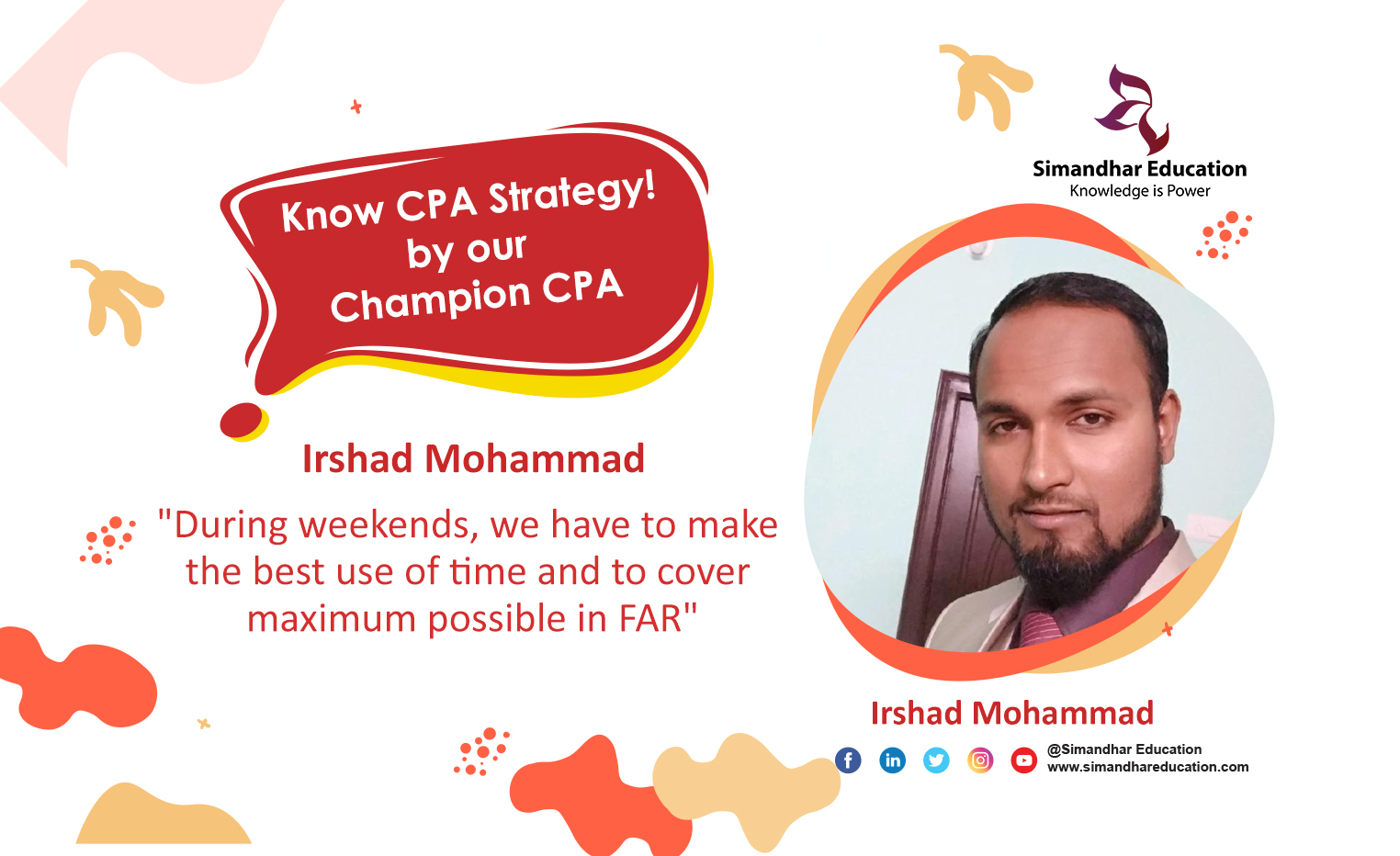 Learn the Preparation Strategy for CPA Exam from Irshad Mohammed