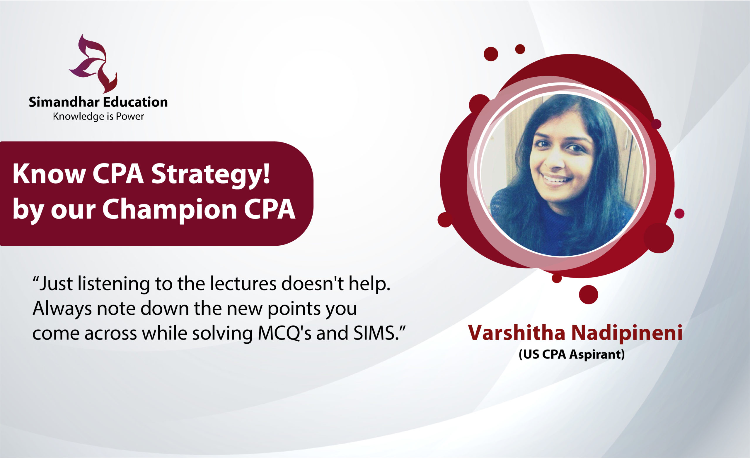 CPA Exam Preparation Strategy from Varshitha | Simandhar Education