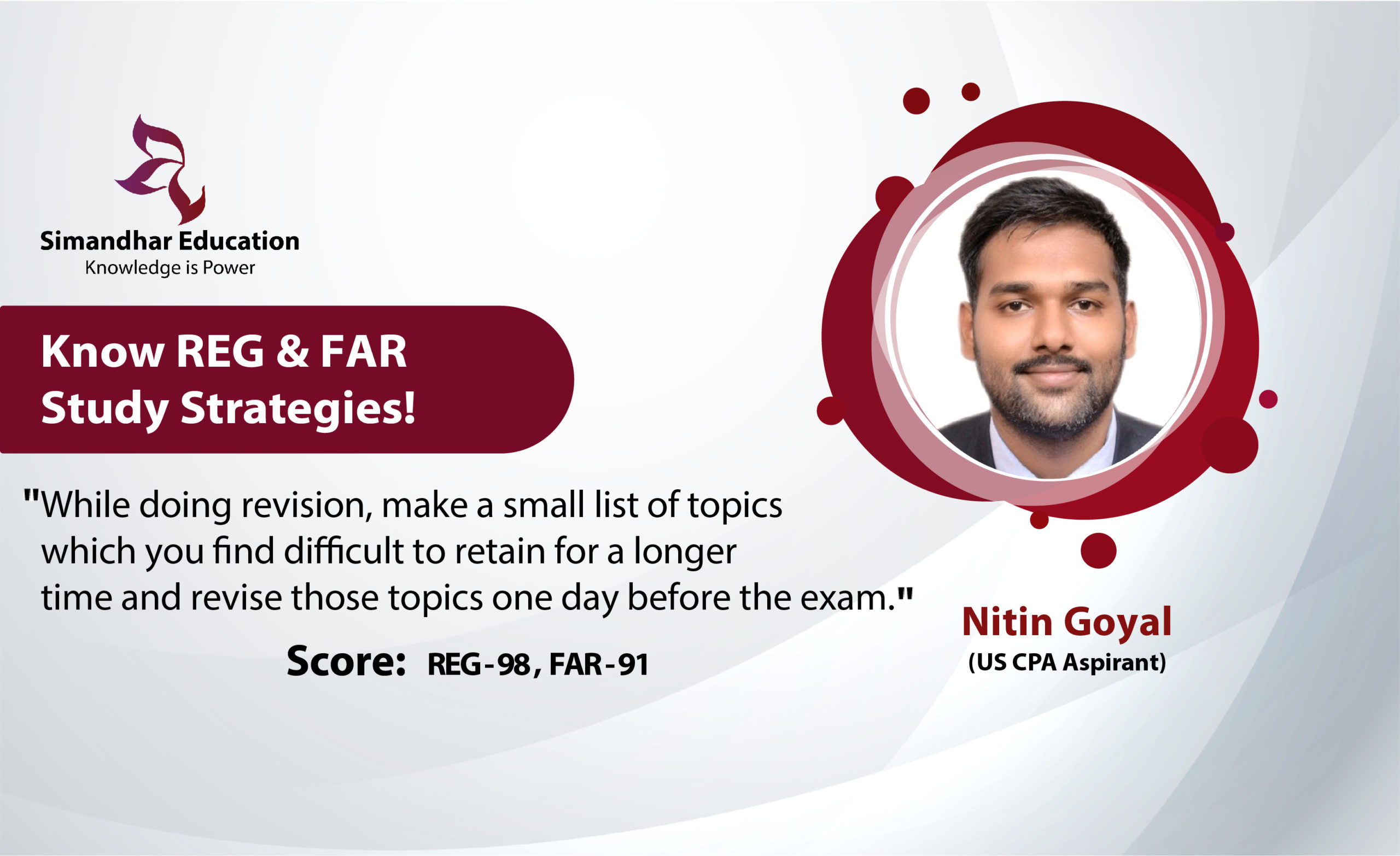 US CPA Exam Preparation Strategy for REG & FAR Sections – Shared by Nitin