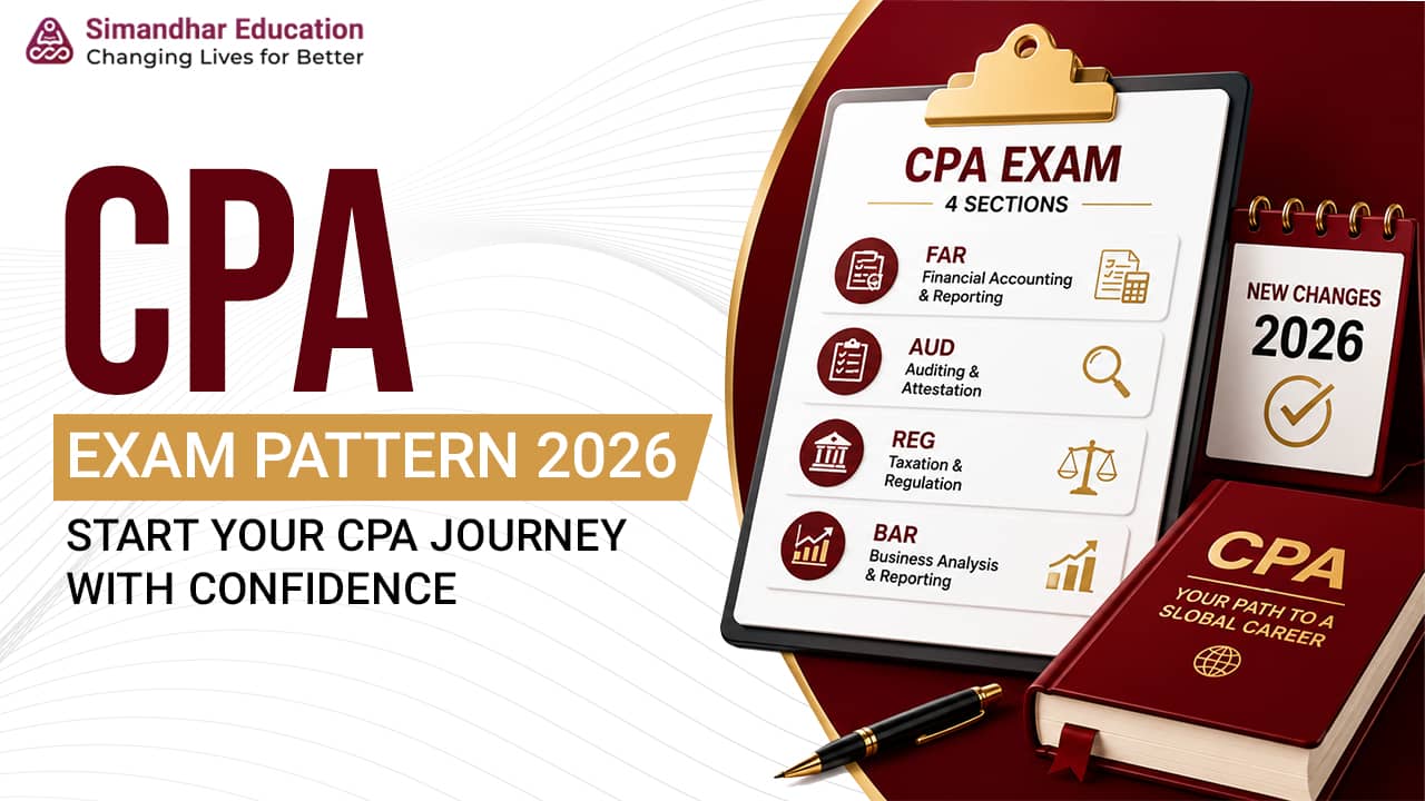 CPA exam pattern with Core and Discipline sections