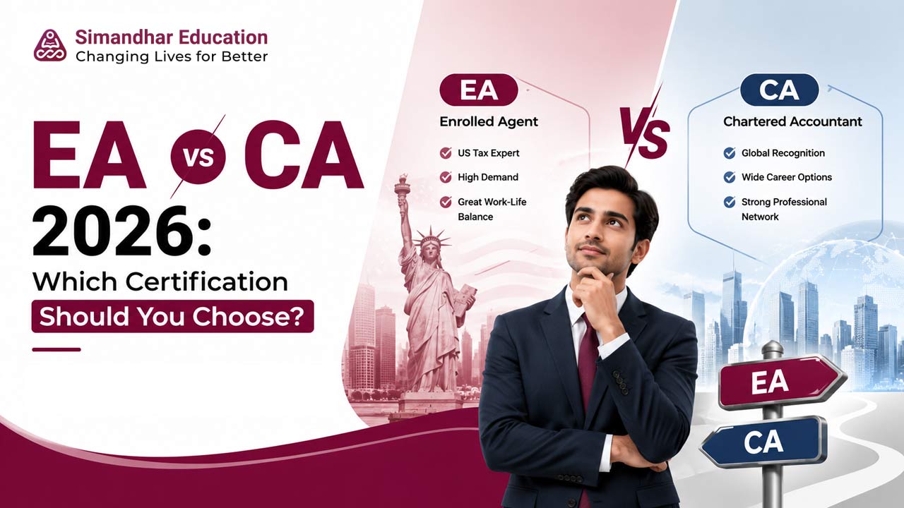 EA vs CA comparison guide for Indian students covering eligibility, exam pattern, course duration, salary, costs, career opportunities, and the best finance certification in 2026.