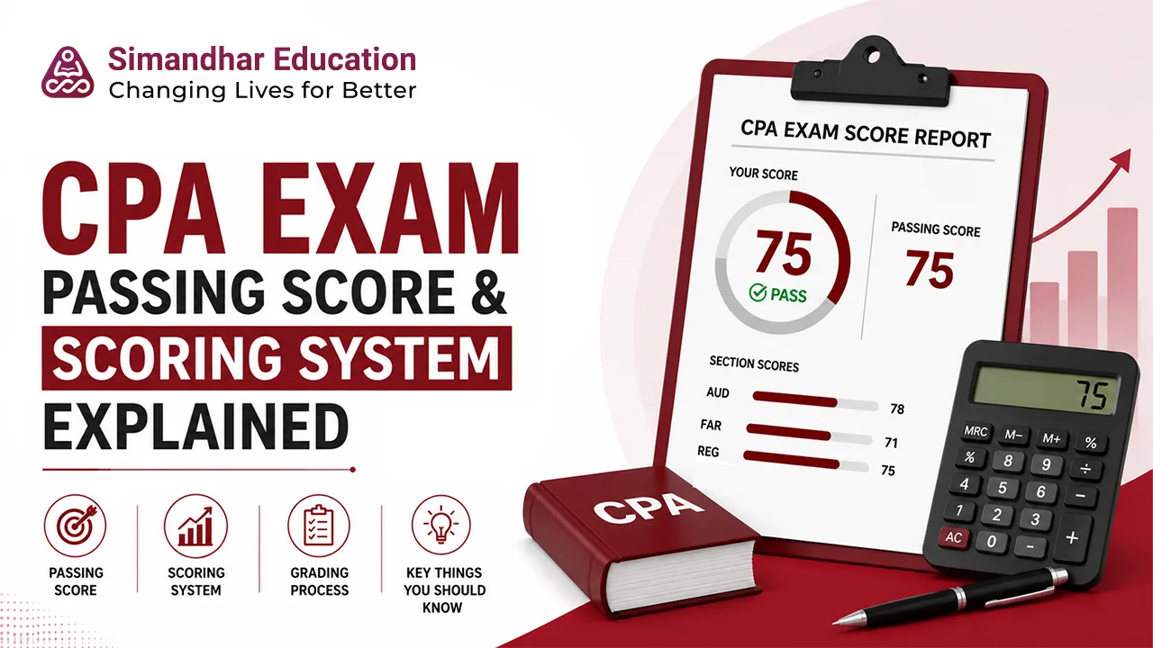 Explaining the CPA exam passing score, scaled scoring system, and the meaning of a passing score of 75.