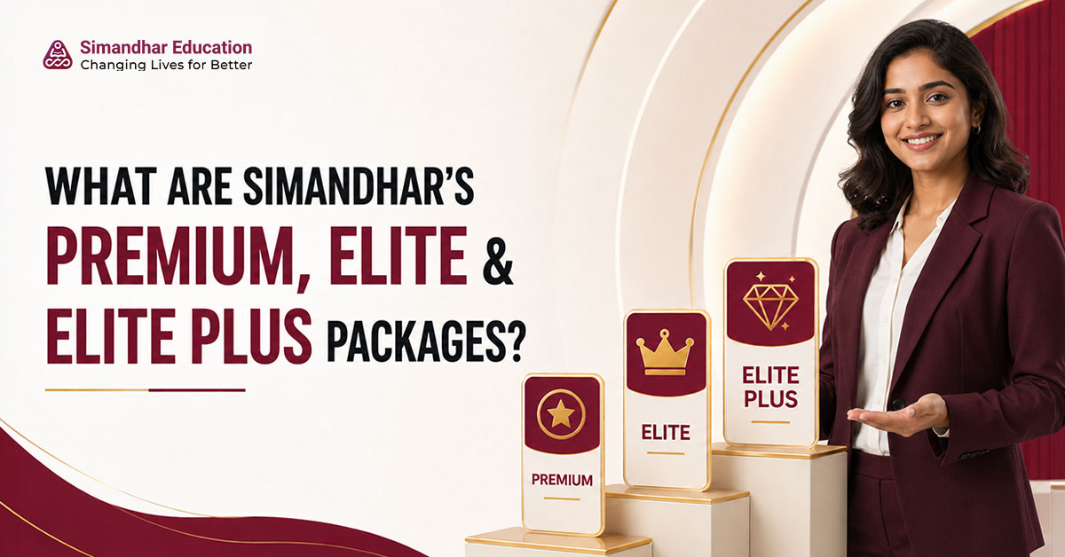 Simandhar Education Premium, Elite and Elite Plus packages comparison for US CPA and US CMA students