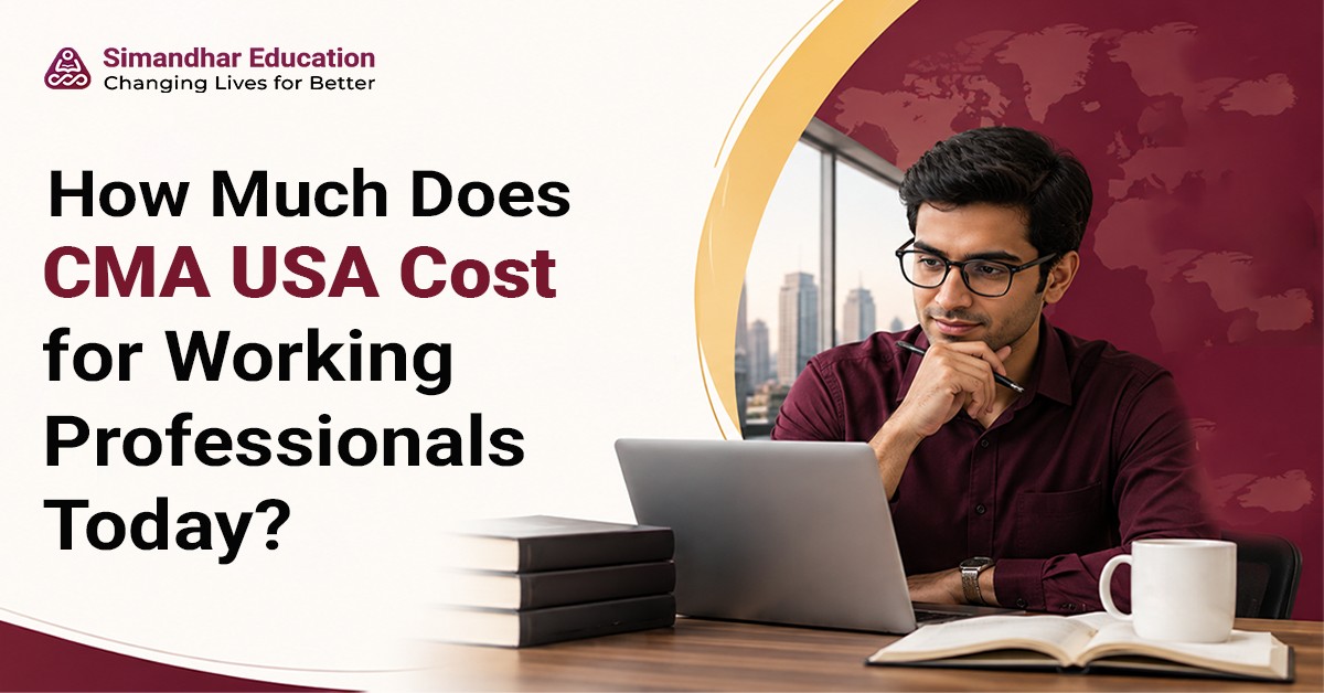 Working professional reviewing CMA USA fees, including IMA membership, exam costs, coaching, and study materials in India.