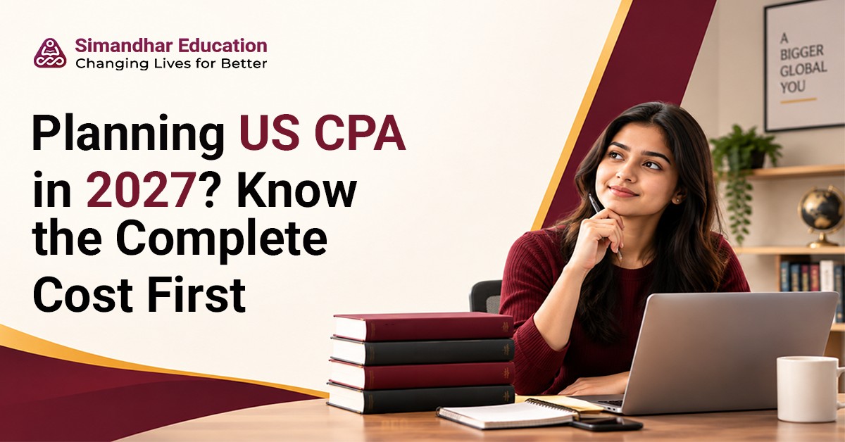 Indian US CPA aspirant reviewing 2027 course fees, Becker study materials, coaching costs, exam fees, and international testing expenses.